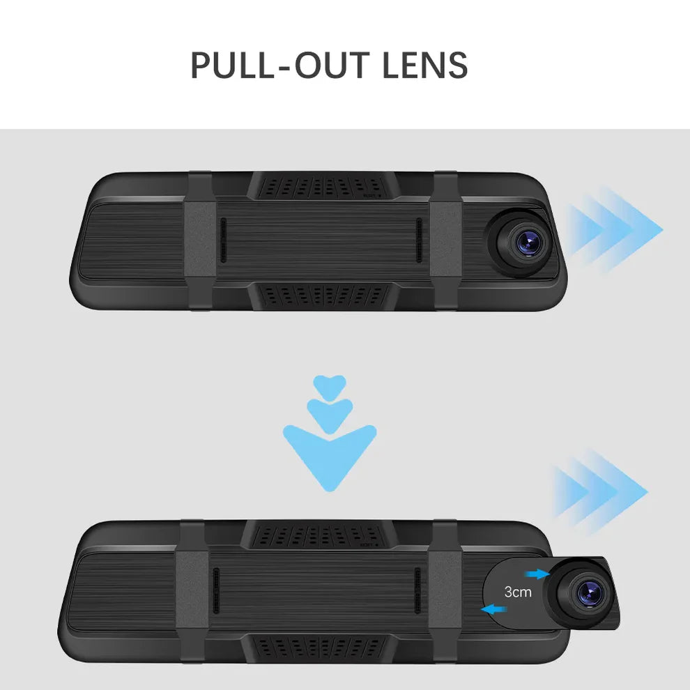 Smart backspegel med Trådlös CarPlay med 4k kamera